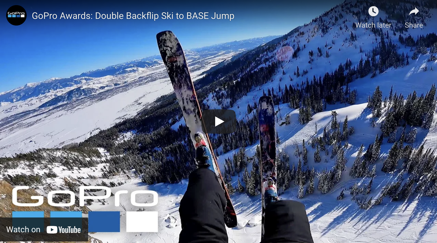 Ski-base jump at Jackson Hole Mountain Resort